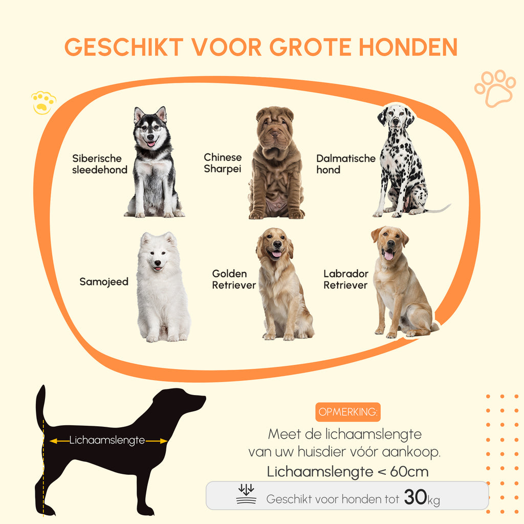 PawHut Hondenbench Hondenkooi, Afsluitbaar, Houtlook, Rustiek Ontwerp, 98 cm x 58 cm x 67 cm, Walnoot + Zwart