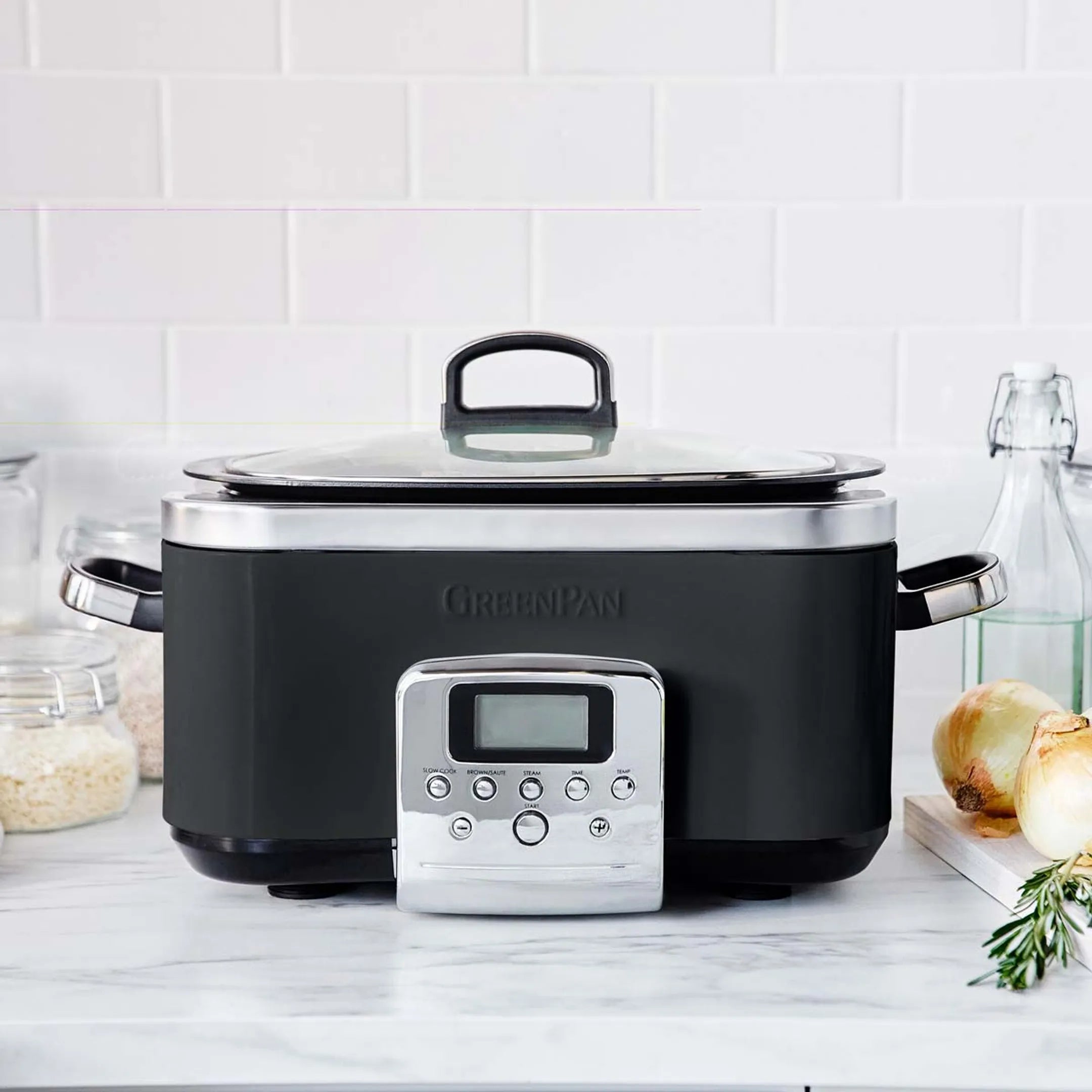 GreenPan Slowcooker Zwart 6L