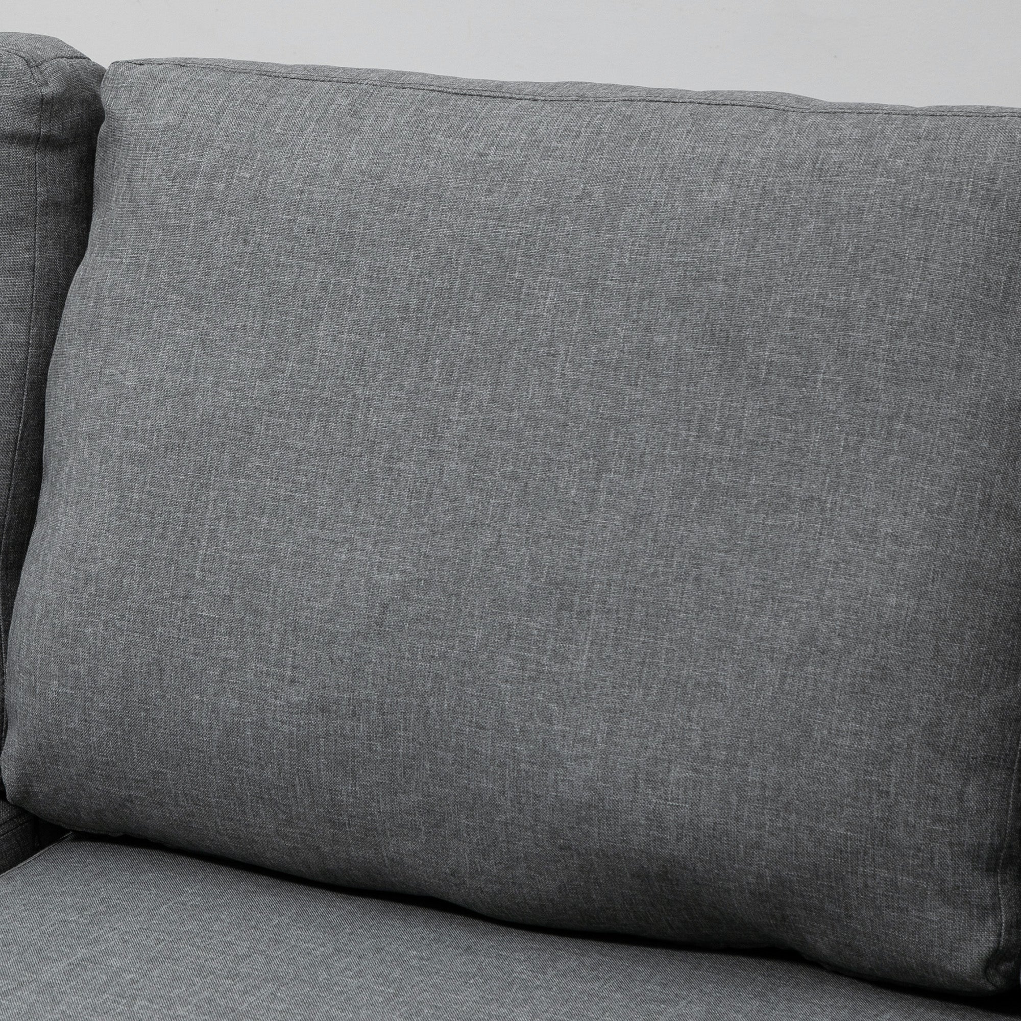 HOMCOM hoekbank met slaapfunctie opbergruimte hoekbank met bedstee chaise longue slaapbank stoffen bank L-vorm linnen touch lichtgrijs 211,5 x 146 x 85 cm