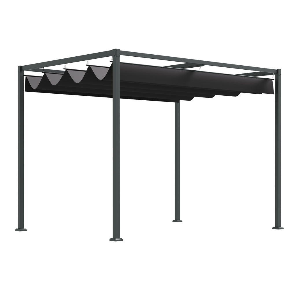 Outsunny Pergola Tuin 298x213x222 cm Polyester Zonnendak voor Tuin