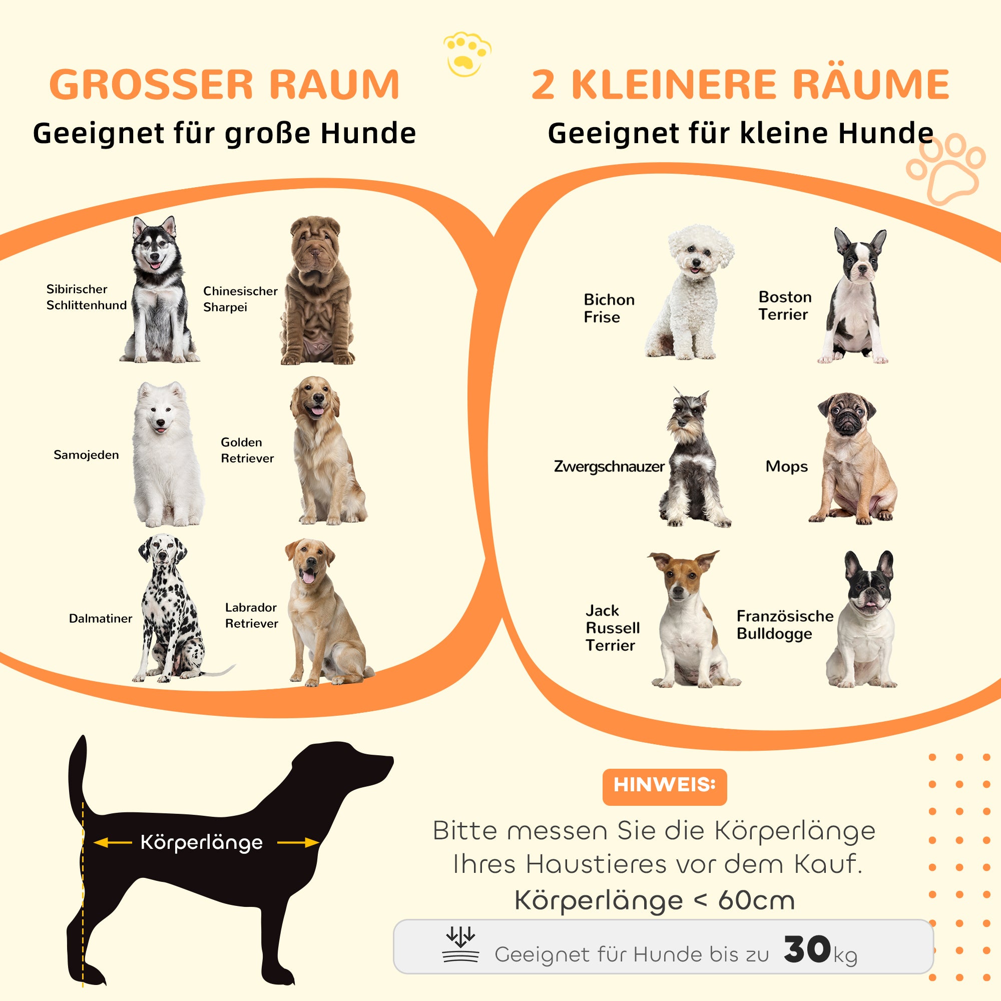 PawHut Hondenkooi met 2 Deuren, Hondenbox, Transportbox voor Honden, Landelijk Design, Vergrendelbaar, Grijs