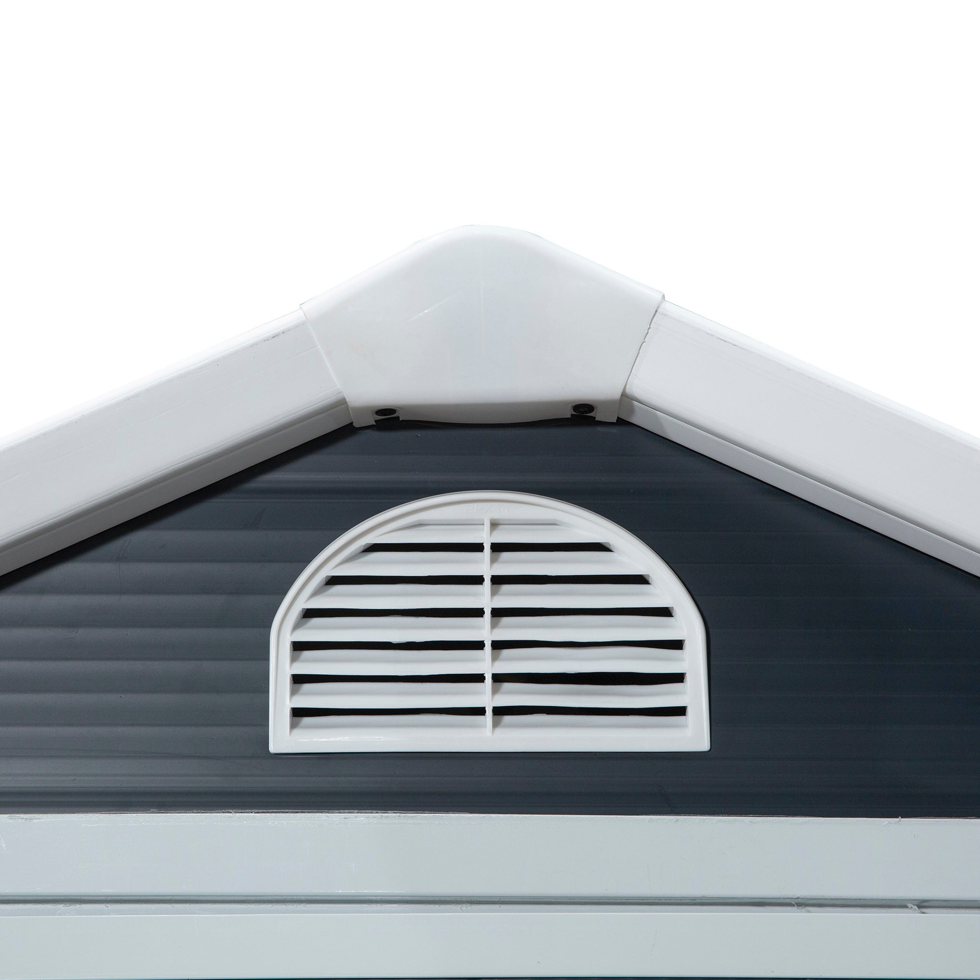 Outsunny Gereedschapsschuur tuinhuis met raam puntdak outdoor metaal grijs