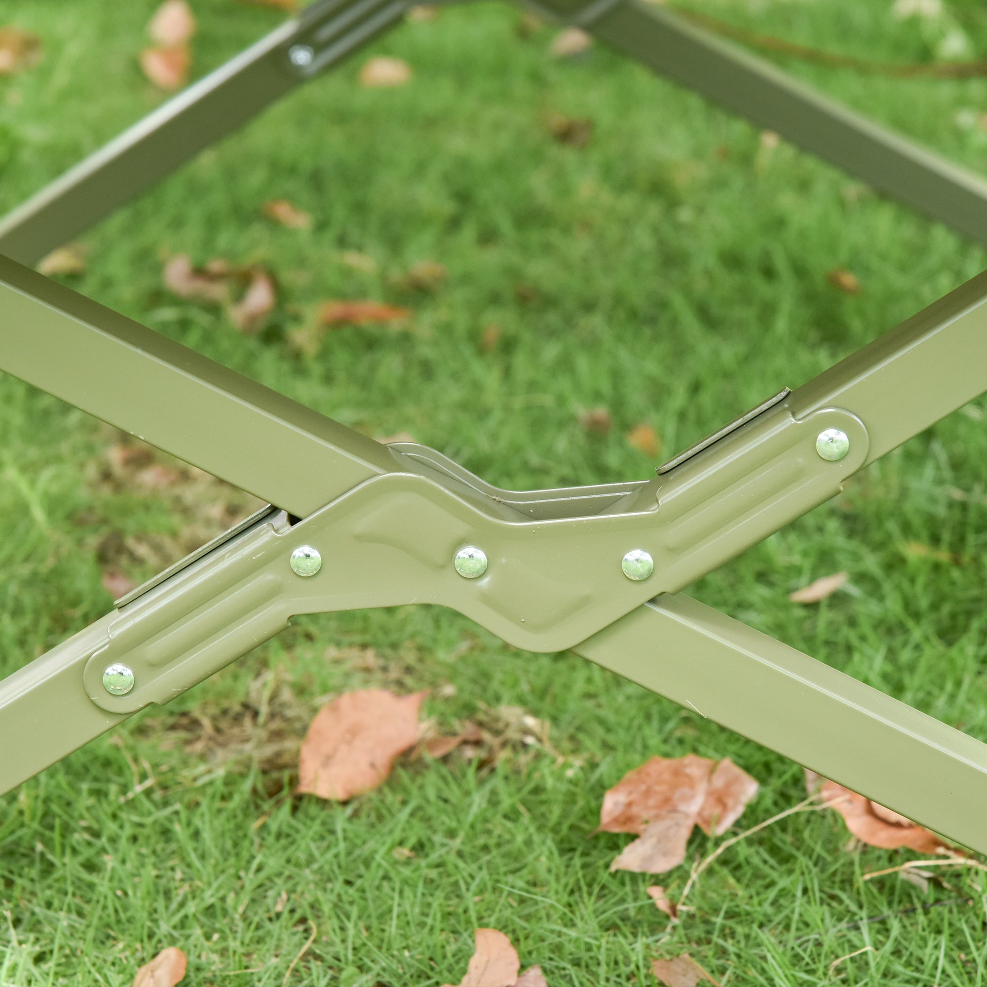 Outsunny Campingbed voor volwassenen - 4-in-1 set met tent, slaapzak, matras en waterdichte comfortabel opvouwbare, donkergroen