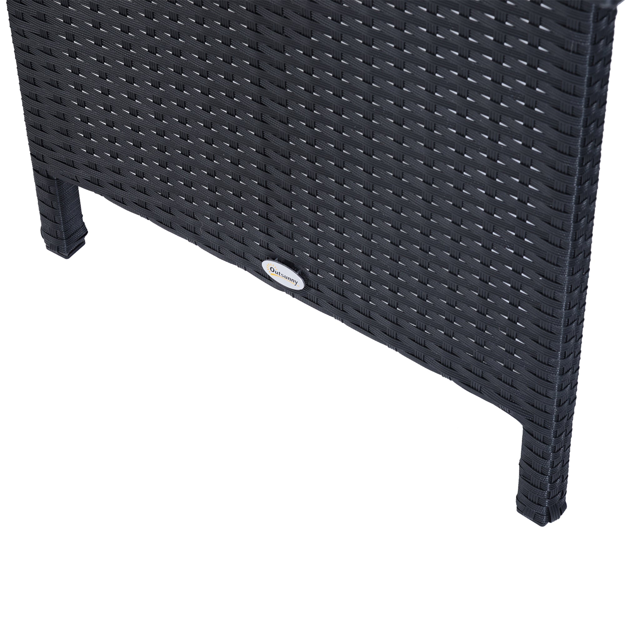 Outsunny 18-delige poly-rotan zitgroep bankstel tuinset fauteuil krukkenset