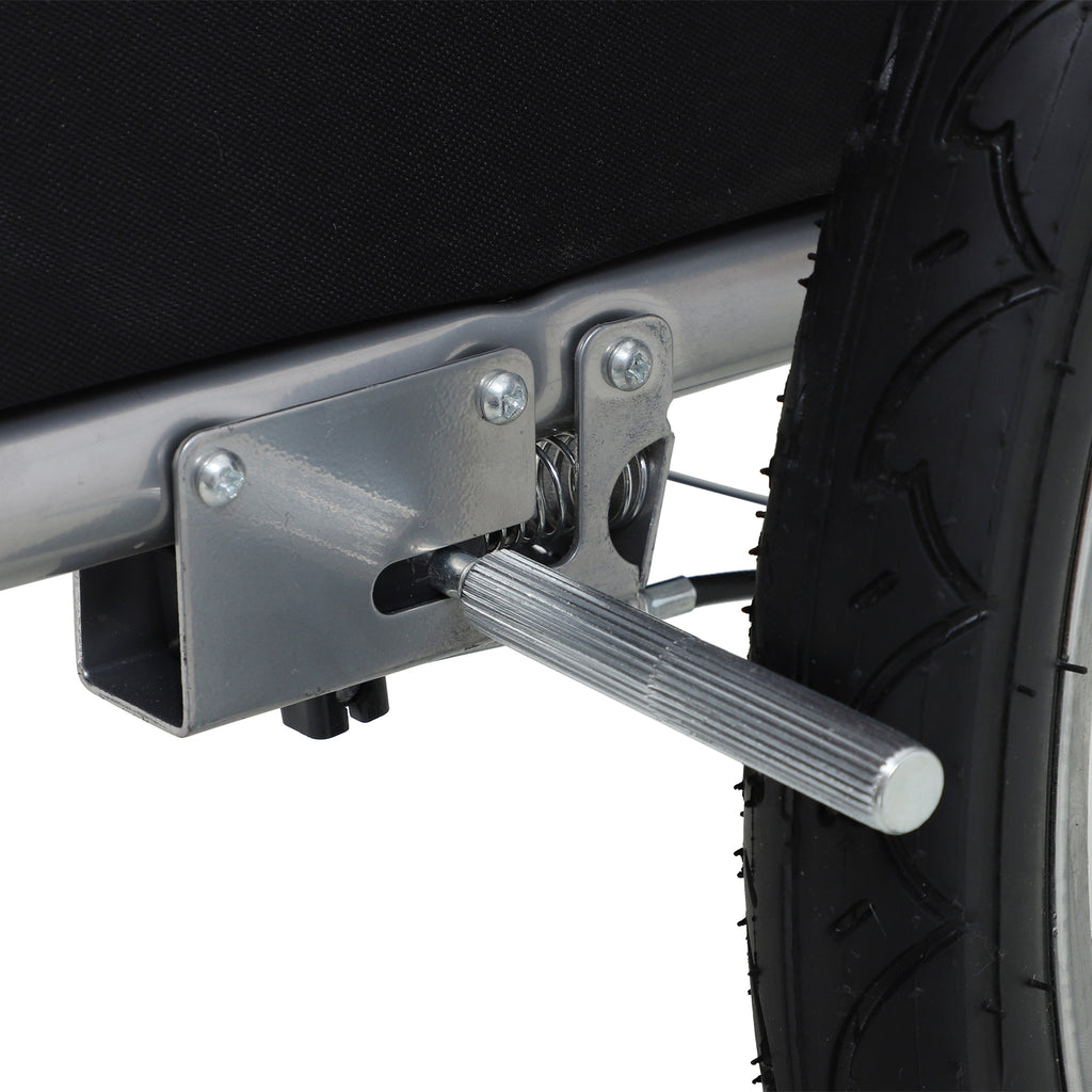 PawHut 2 in 1 hondenaanhanger fietskar jogger vlag regenhoes voor honden Rood