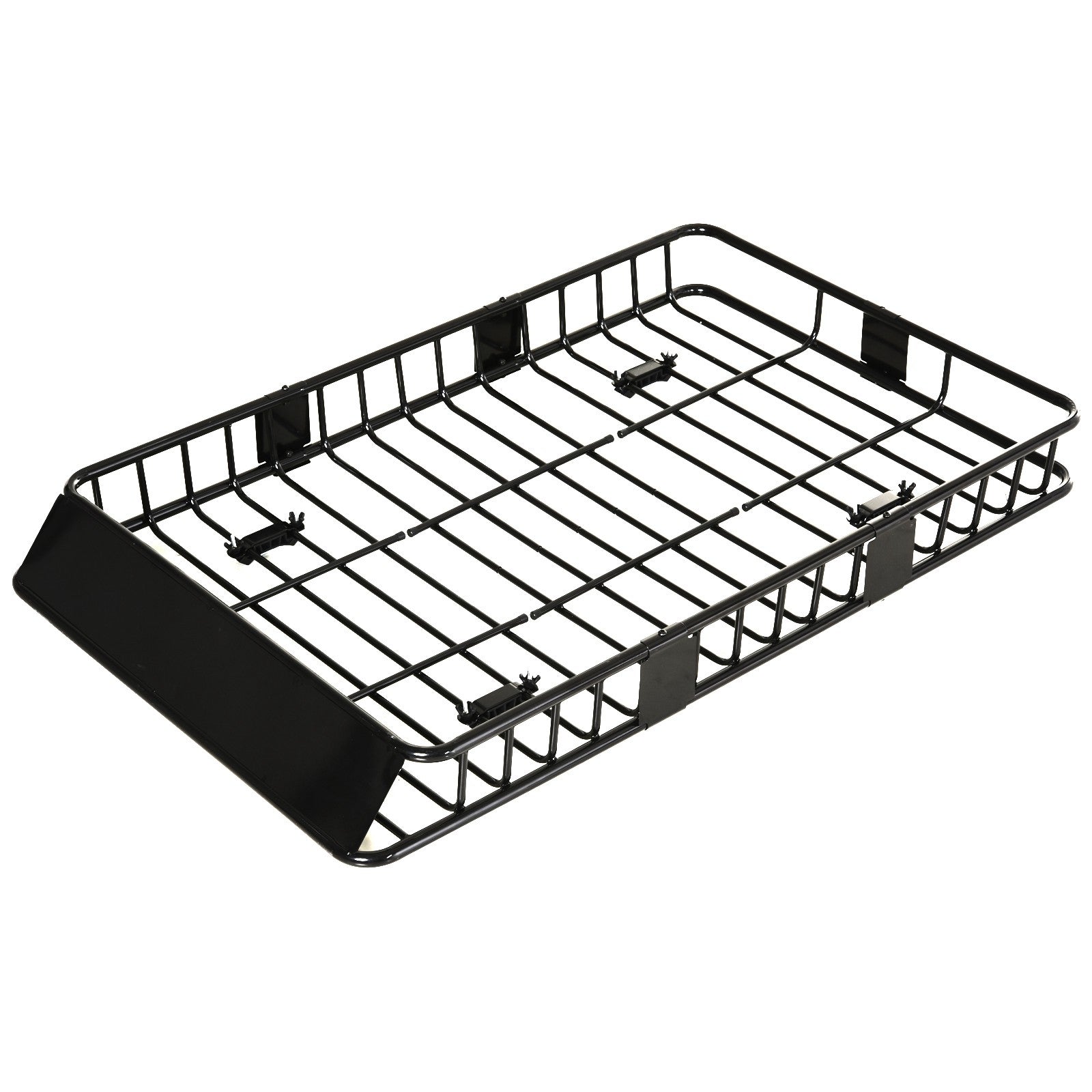 HOMCOM Universele dakkoffer autodakdrager dakbagagerek bagagemand bagagerek plank metaal zwart 162 x 99 x 16 cm | Aosom.de