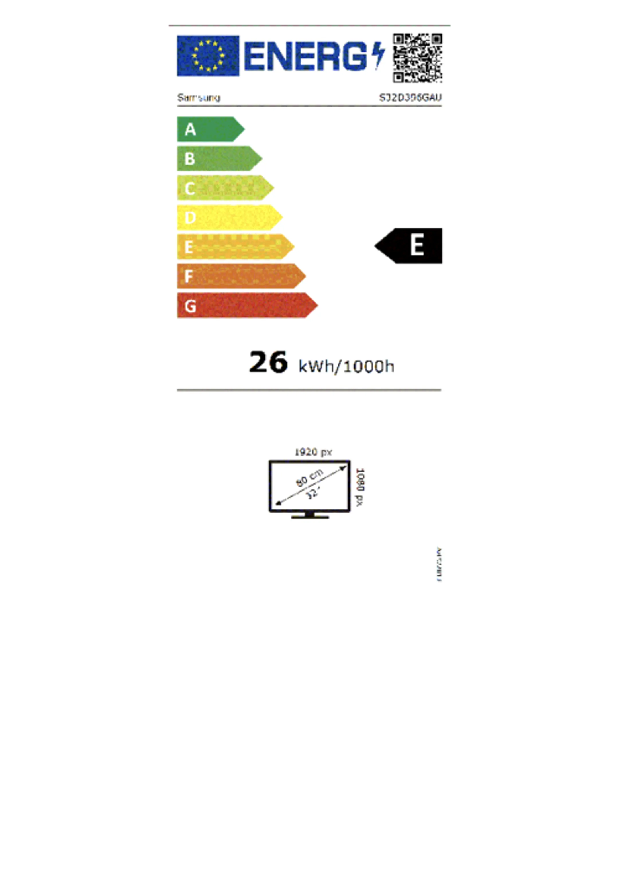 Samsung 32" Essential Monitor S3 LS32D390GAUXEN