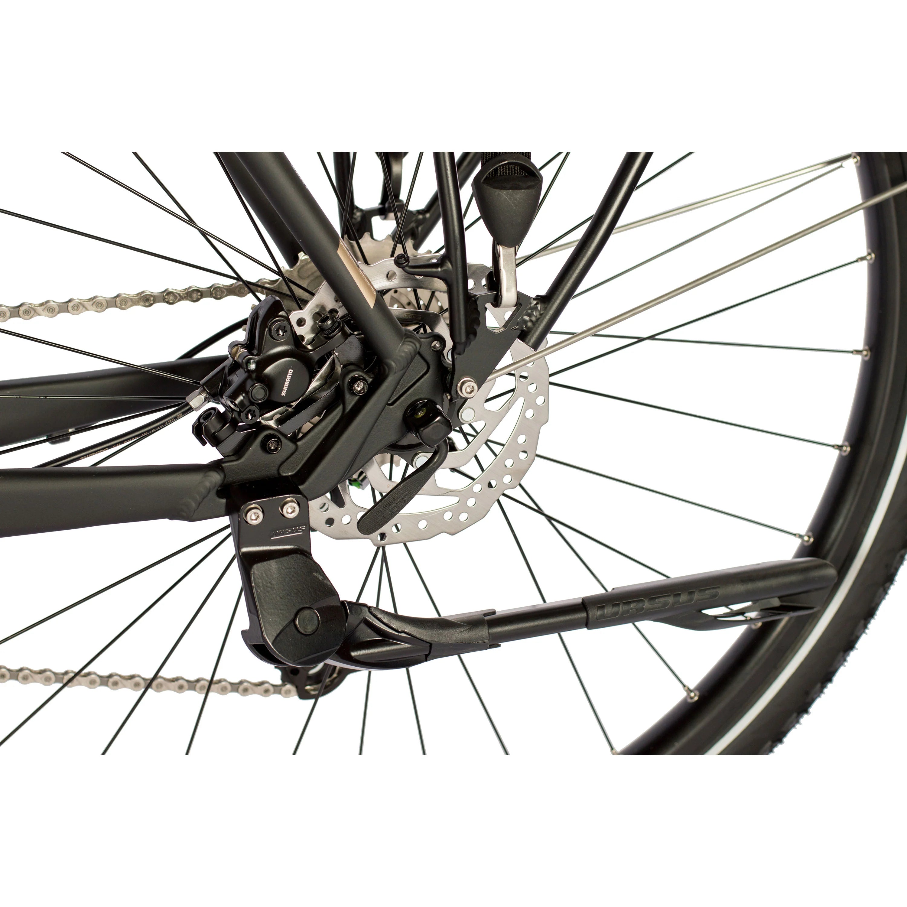 28 Inch Heren XXL Trekkingfiets TR.2880 Trekkingfiets 27 x Speed Shimano DEORE RD-M592 SGS Zwart