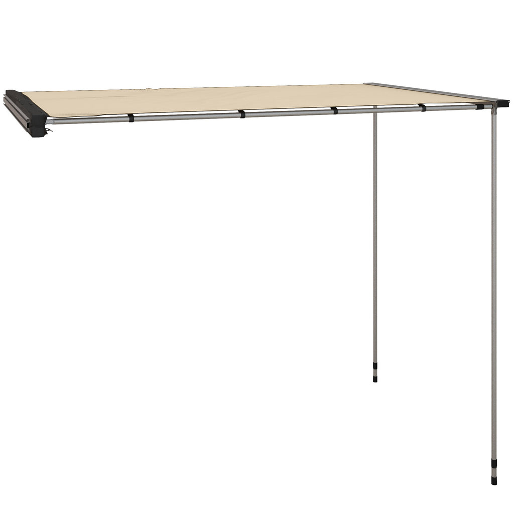 Outsunny Auto Tent Autodaktent Daktent, weerbestendig, 160 x 250 x 125-225 cm, Khaki