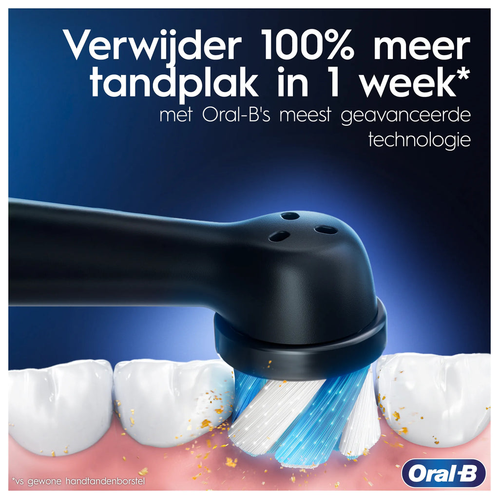 Oral-B Elektrische tandenborstel iO3 Duo Matt Zwart/Ice Blauw + Reisetui
