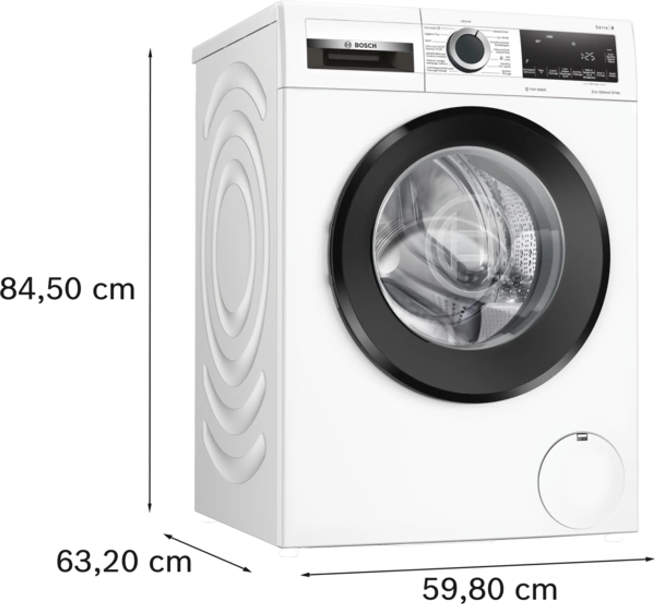 Bosch Bundel - Wasmachine WGG244ZPFG Serie 6 Iron Assist 9 kg + Droogkast WQG235D8FG Serie 6 SelfCleaning condenser