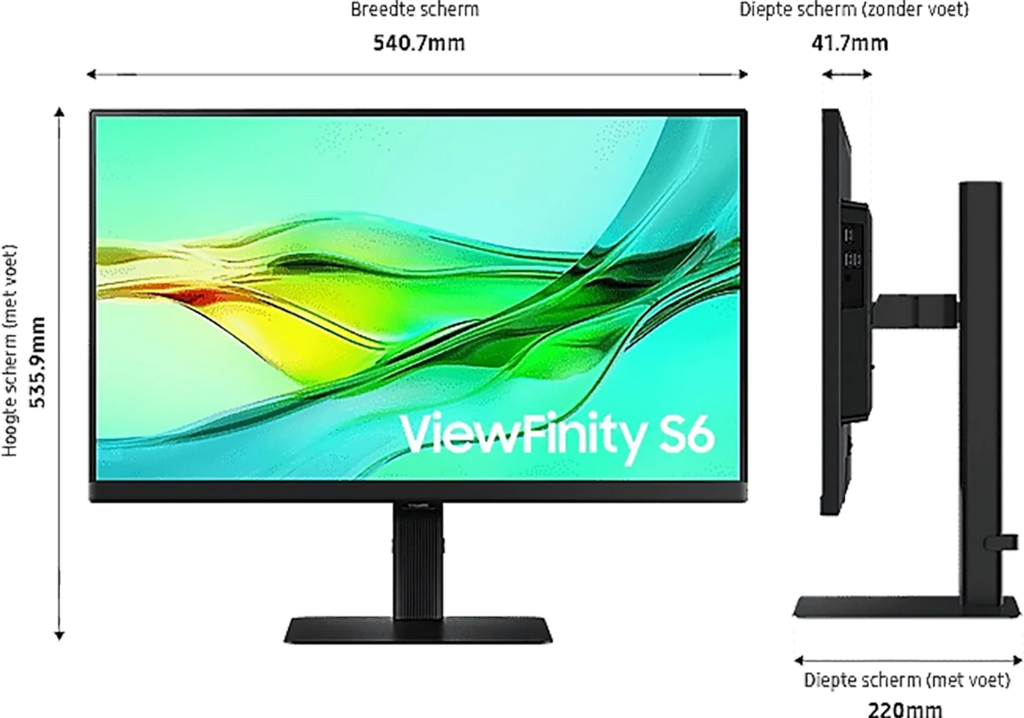 Samsung 24" ViewFinity S6 S60UD QHD LS24D600UAUXEN