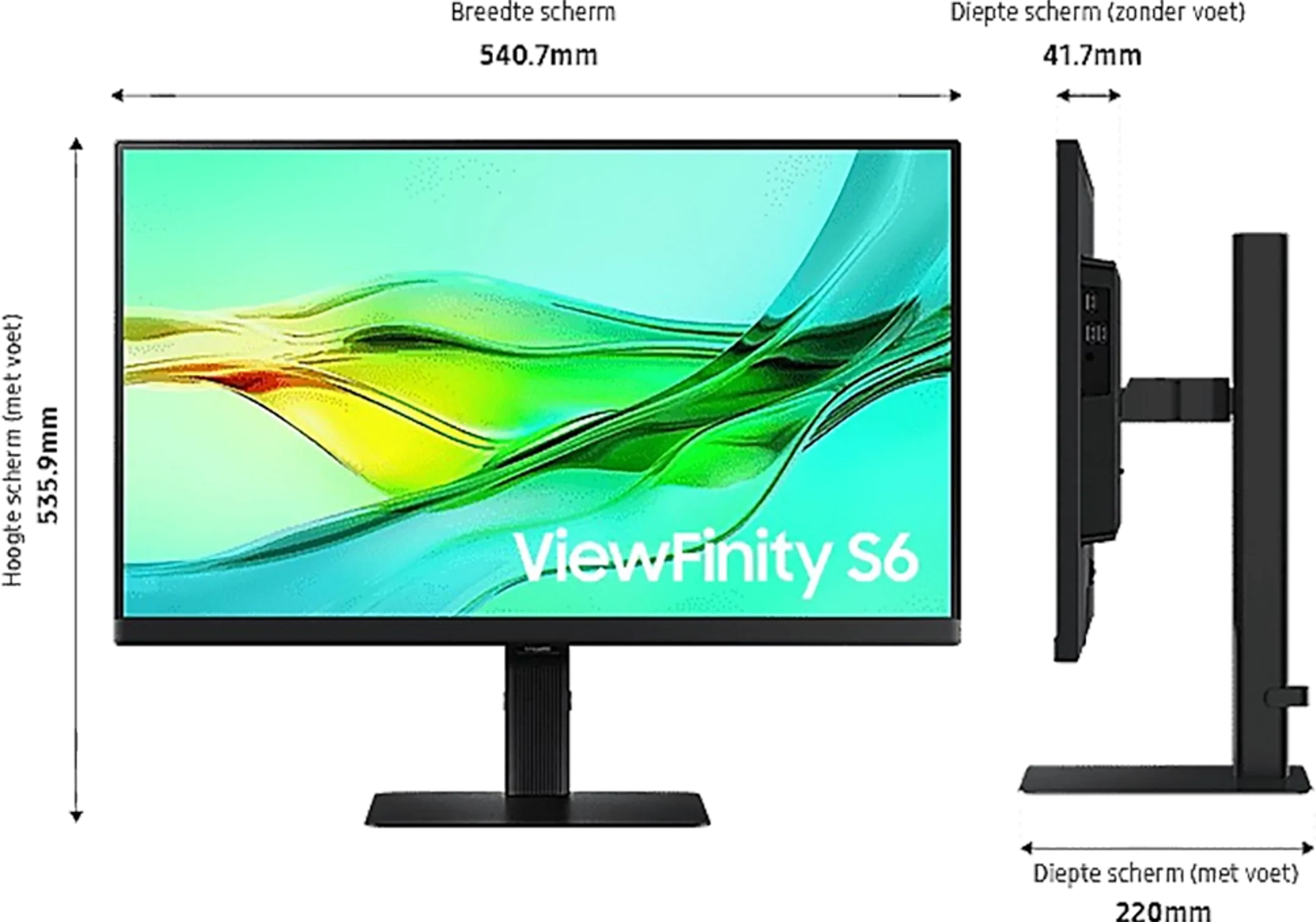 Samsung 24" ViewFinity S6 S60UD QHD LS24D600UAUXEN