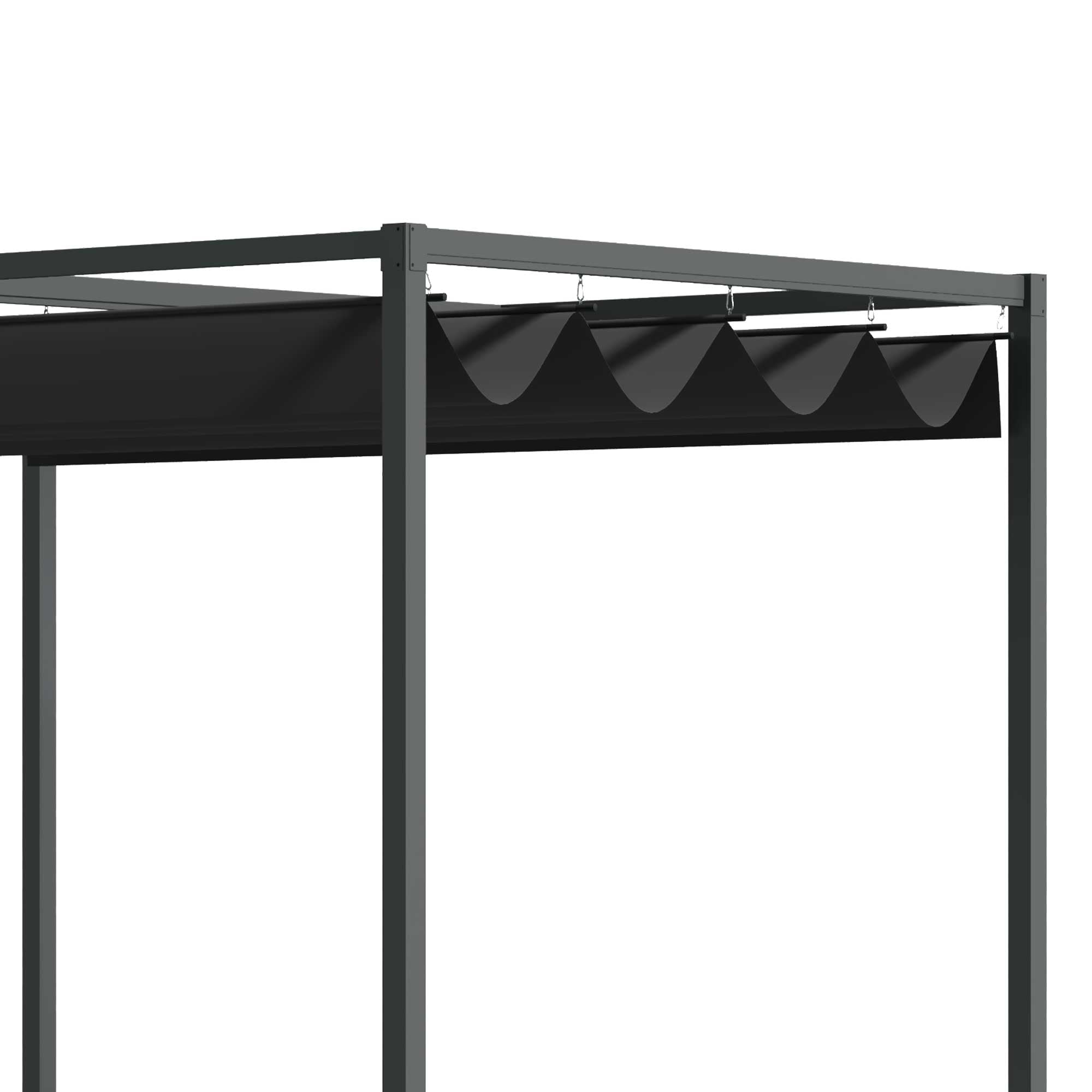 Outsunny Pergola Tuin 298x213x222 cm Polyester Zonnendak voor Tuin