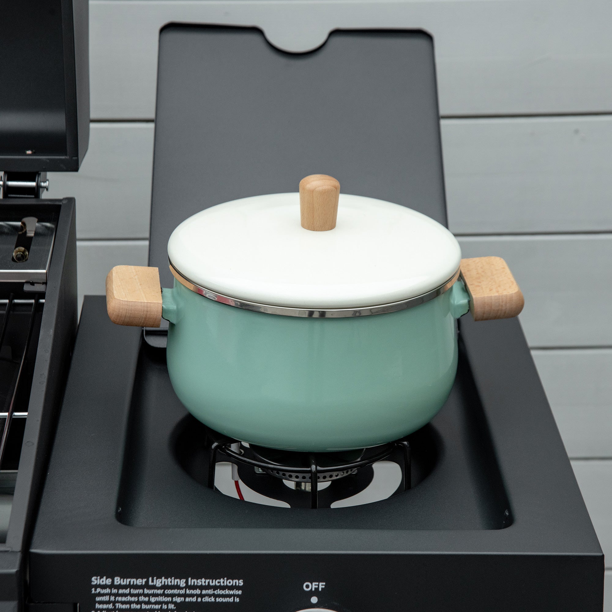 Outsunny 4+1 Gas BBQ Grill met 4 Branders en 1 Zijbrander Koolstofstaal Zwart 132 x 55 x 109 cm