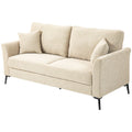 HOMCOM 2-zitsbank met veren, dikke bekleding, tot 360 kg, 179 x 80 x 89 cm, Beige