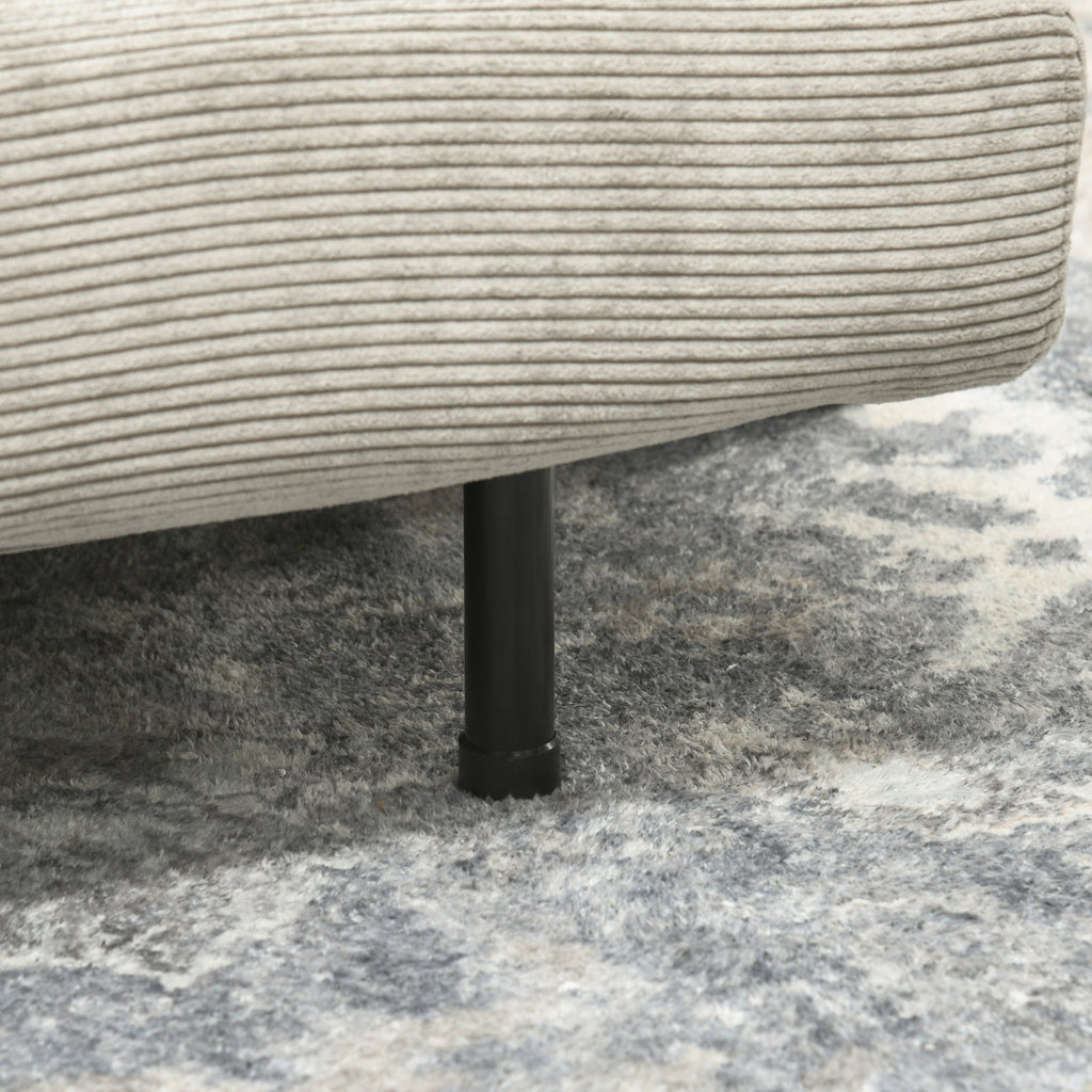 HOMCOM Slaapbank, Logeerbed, 3-standen Verstelbare Rugleuning, Linnenlook, tot 120 kg, 141 x 90 x 81 cm, Grijs