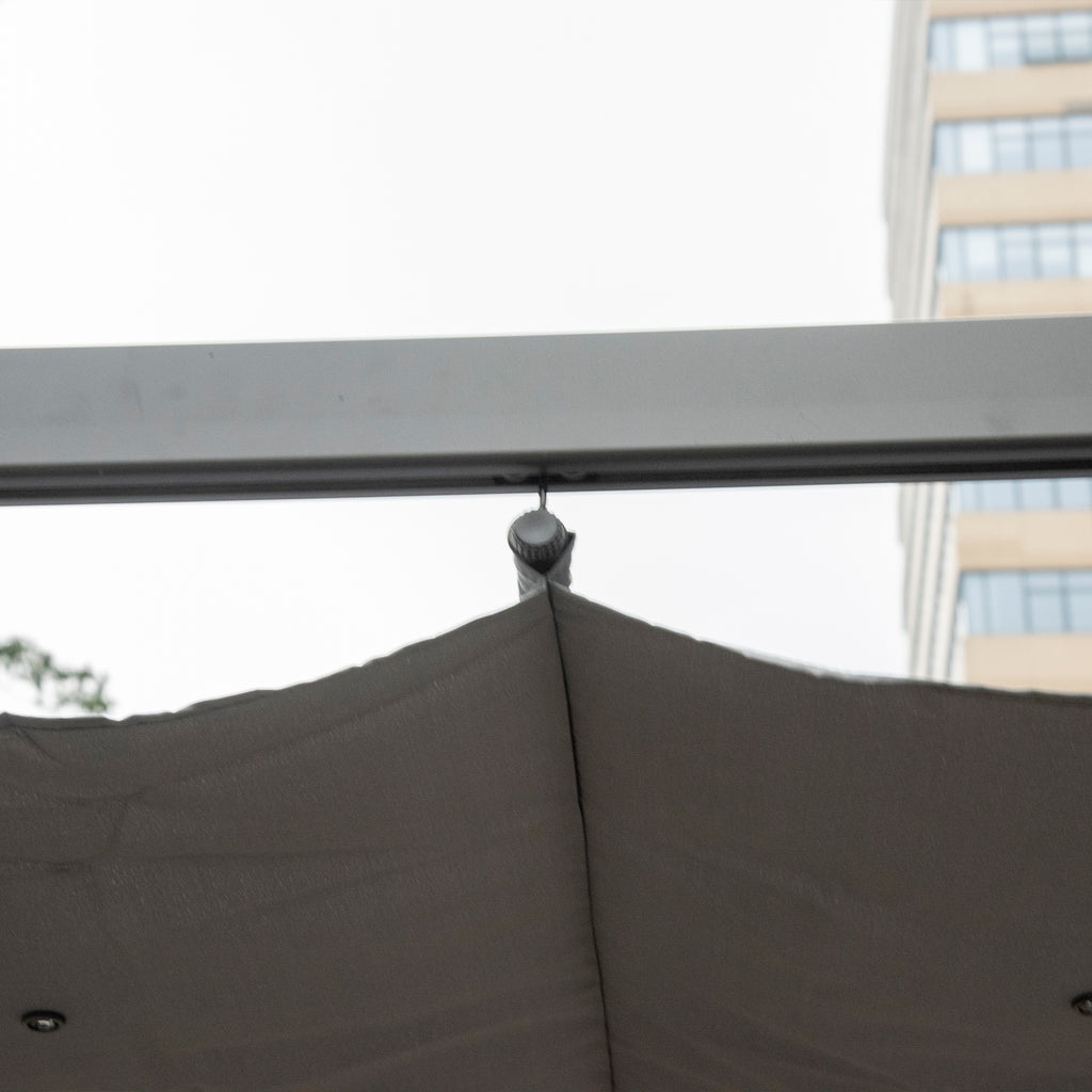Outsunny Pergola Aluminium 3x3m voor Tuin, Grijs
