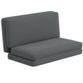 HOMCOM 3-in-1 Opvouwbare Relaxstoel, Gastenmatras, Deelbaar, 138 cm breed, Donkergrijs