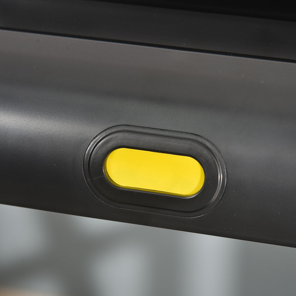 HOMCOM elektrische loopband opvouwbaar met 12 vooraf ingestelde programma's met LED-display bekerhouder en gsm-houder zeer geschikt voor home gym indoor fitness zwart 134 x 60 x 118 cm