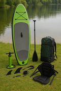 Oppusteligt paddleboard grnt sort PVC til s og natur 3008215 cm TdkPksu561xe