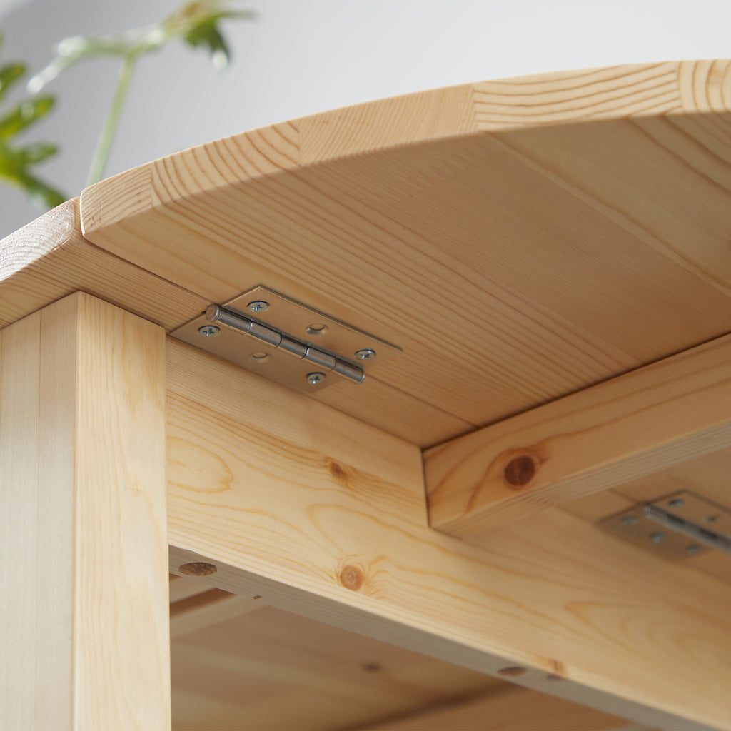 HOMCOM Opklapbare Houten Eettafel Keukentafel voor 6 Personen met Drop-Leaf-Design 140 x 70 x 75 cm Natuurhout