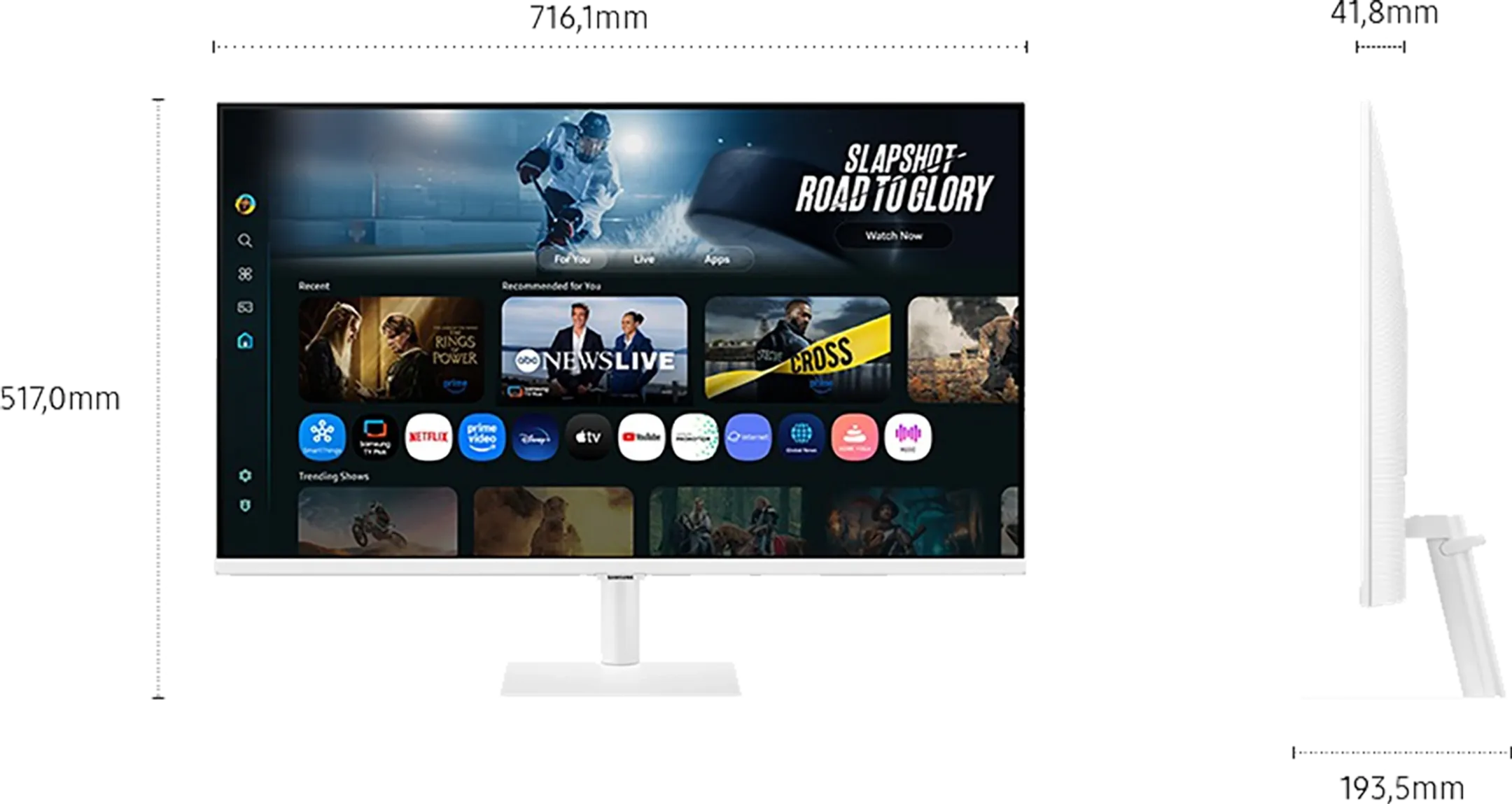 Samsung 32" Smart Monitor M7 M70F Wit 4K Samsung Vision AI LS32FM703UUXEN