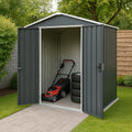 Haveskur gr stl udendrs opbevaring 215x150x222 cm