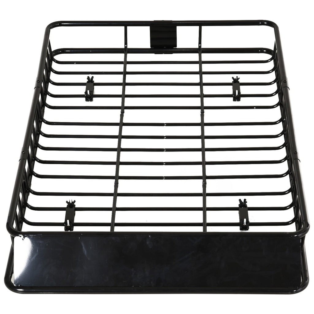 HOMCOM Universele dakkoffer autodakdrager dakbagagerek bagagemand bagagerek plank metaal zwart 162 x 99 x 16 cm | Aosom.de