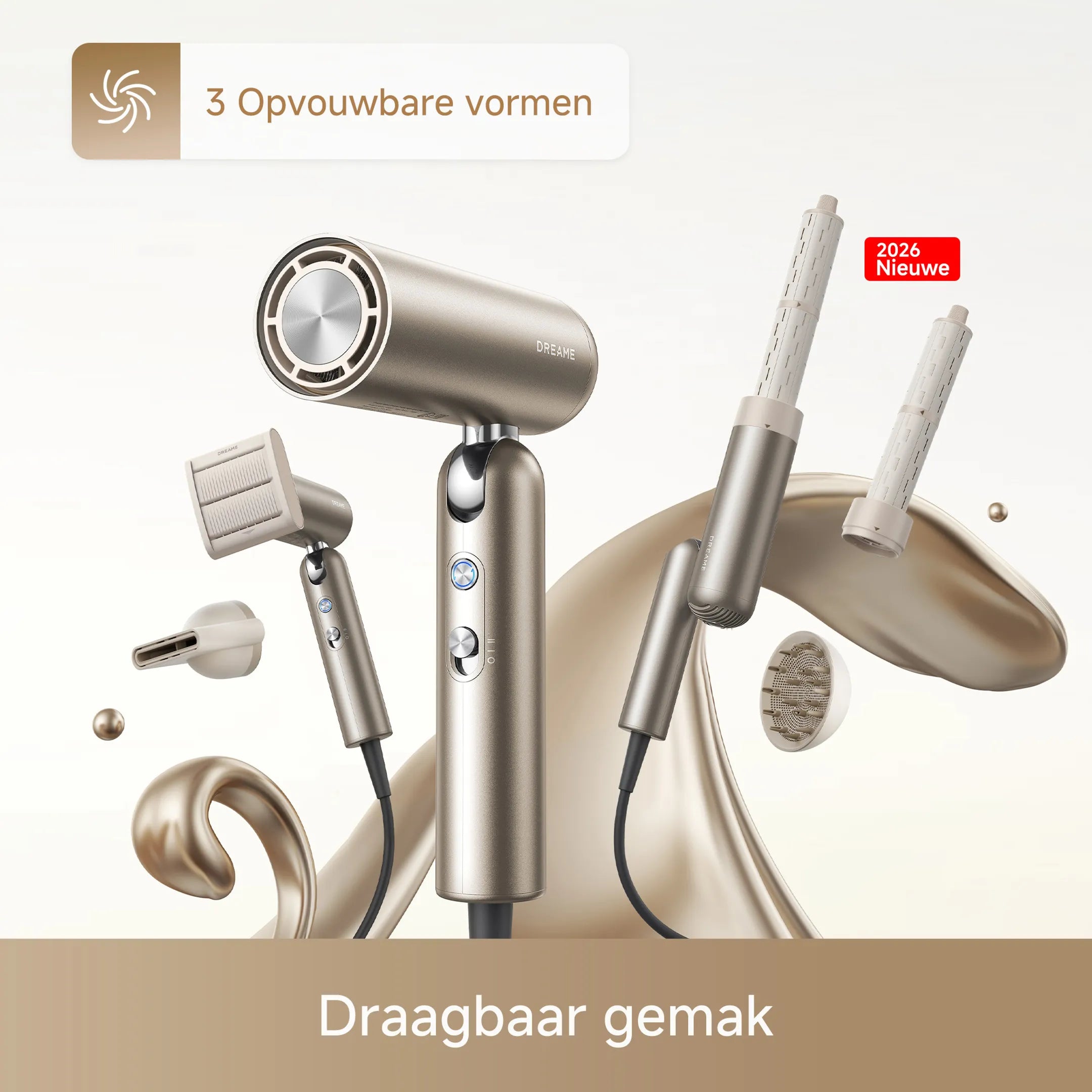 Dreame Haardroger Pocket Pro Gold