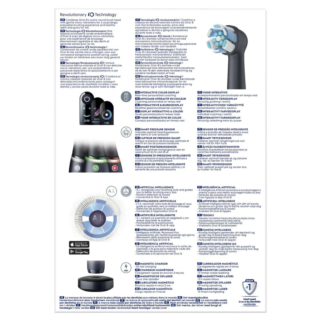 Oral-B Elektrische tandenborstel IO8S BLACK ONYX (+1 REFILL)