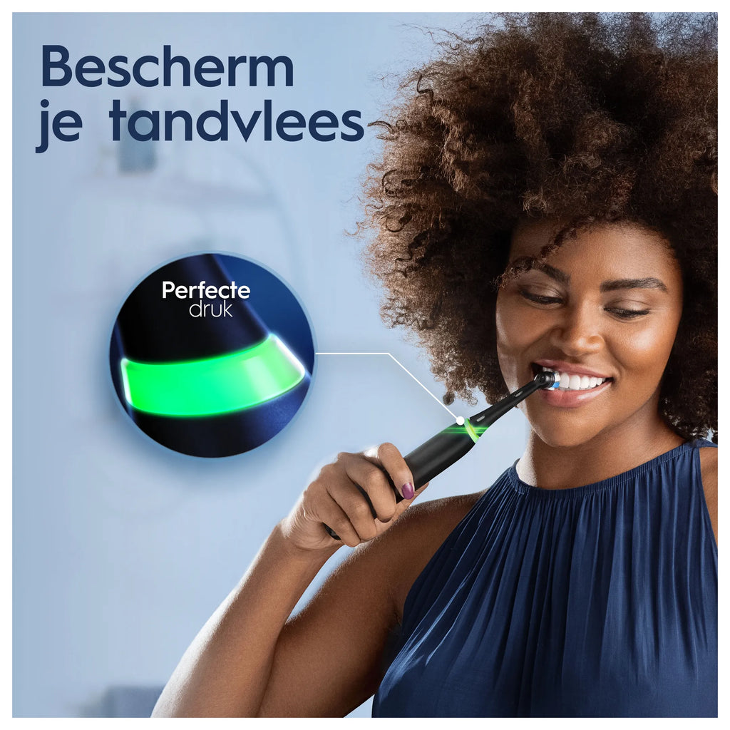 Oral-B Elektrische tandenborstel iO3 Duo Matt Zwart/Ice Blauw + Reisetui