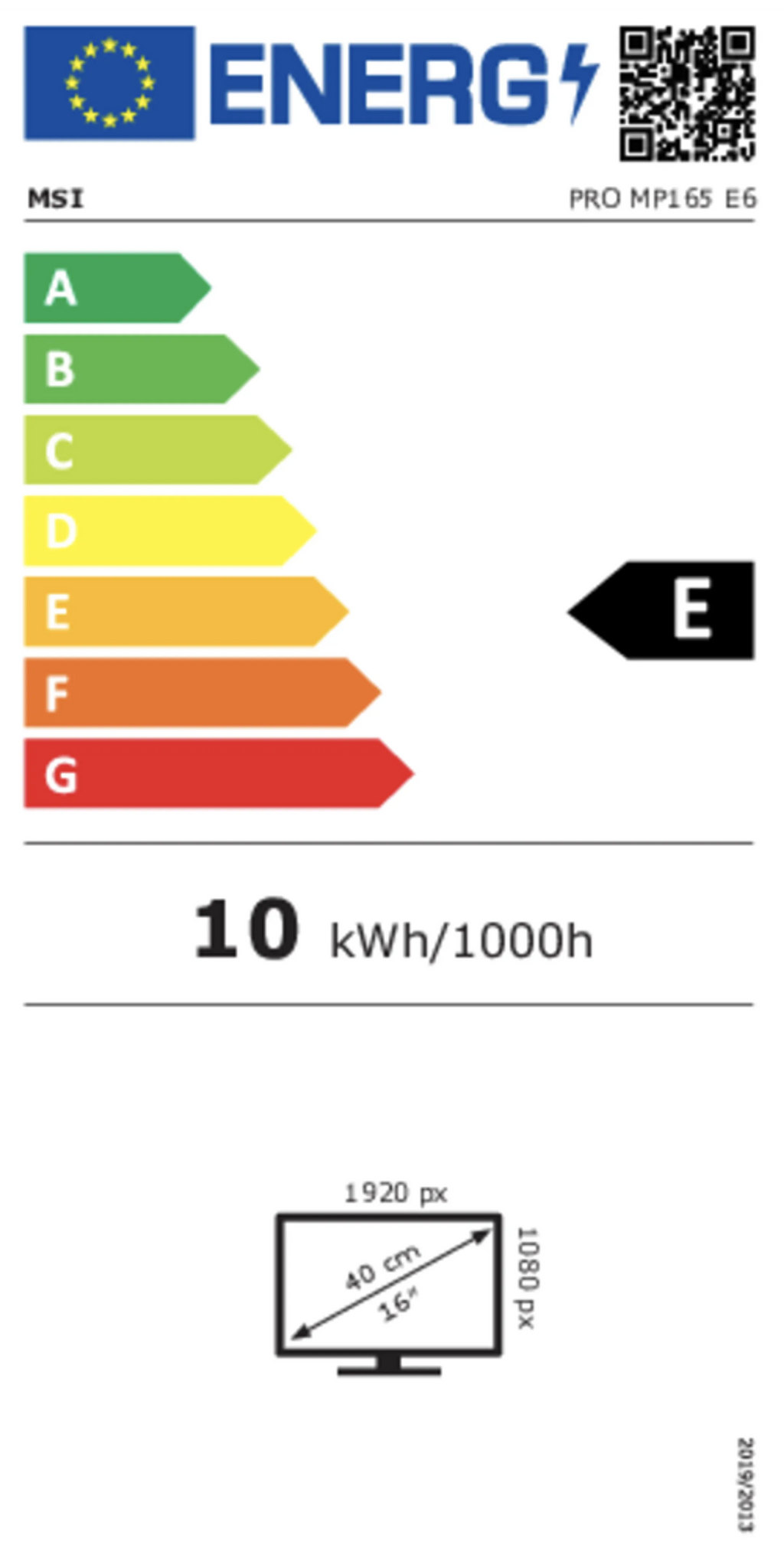 MSI PRO MP165 E6