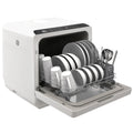 HOMCOM Compacte Tafelvaatwasser, 4 Couverts, Droogmodus, 6L Tank/Kraan, Startuitstel, LED, Wit