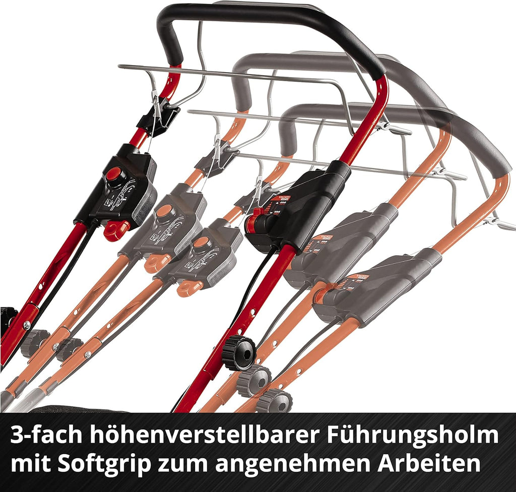 Einhell Accu Grasmaaier GE-CM 36/47 S HW Li Kit Power X-Change (36 V, 47 cm maaibreedte, tot 700 m, borstelloos, wielaandrijving, 75 L grasopvangbak, incl. 4x 4,0 Ah + 2x Twincharger)