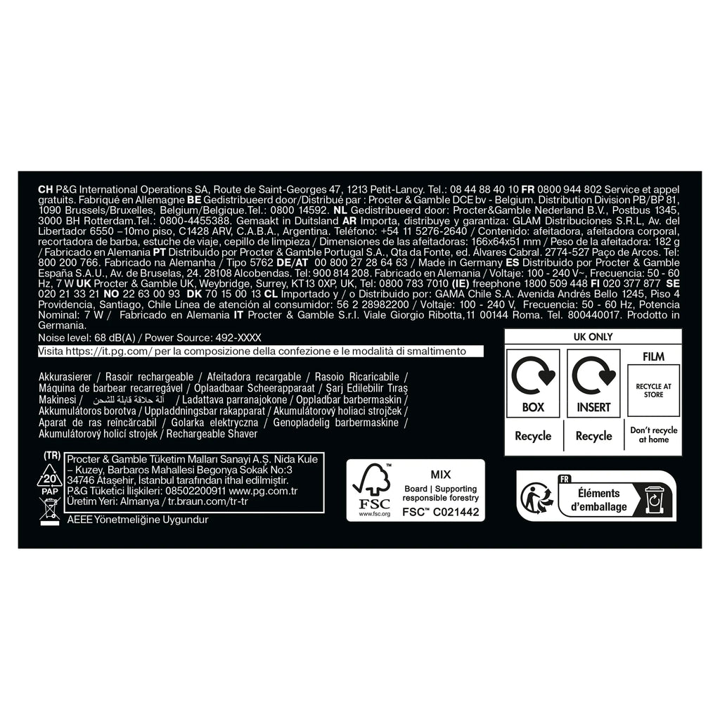Braun Elektrisch scheerapparaat Series 6 62-S1650s