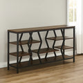 Konsolbord til entre, brun, MDF og metal, egnet til entre, 180x30x91 cm
