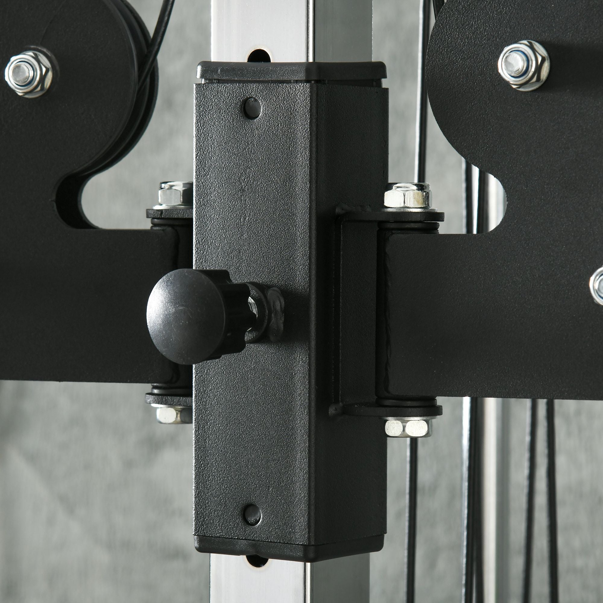 SPORTNOW Verstelbare Krachtstation 25-165 cm met Dual-Pulley-Systemen en Adapters 62 x 60 x 200 cm Zwart