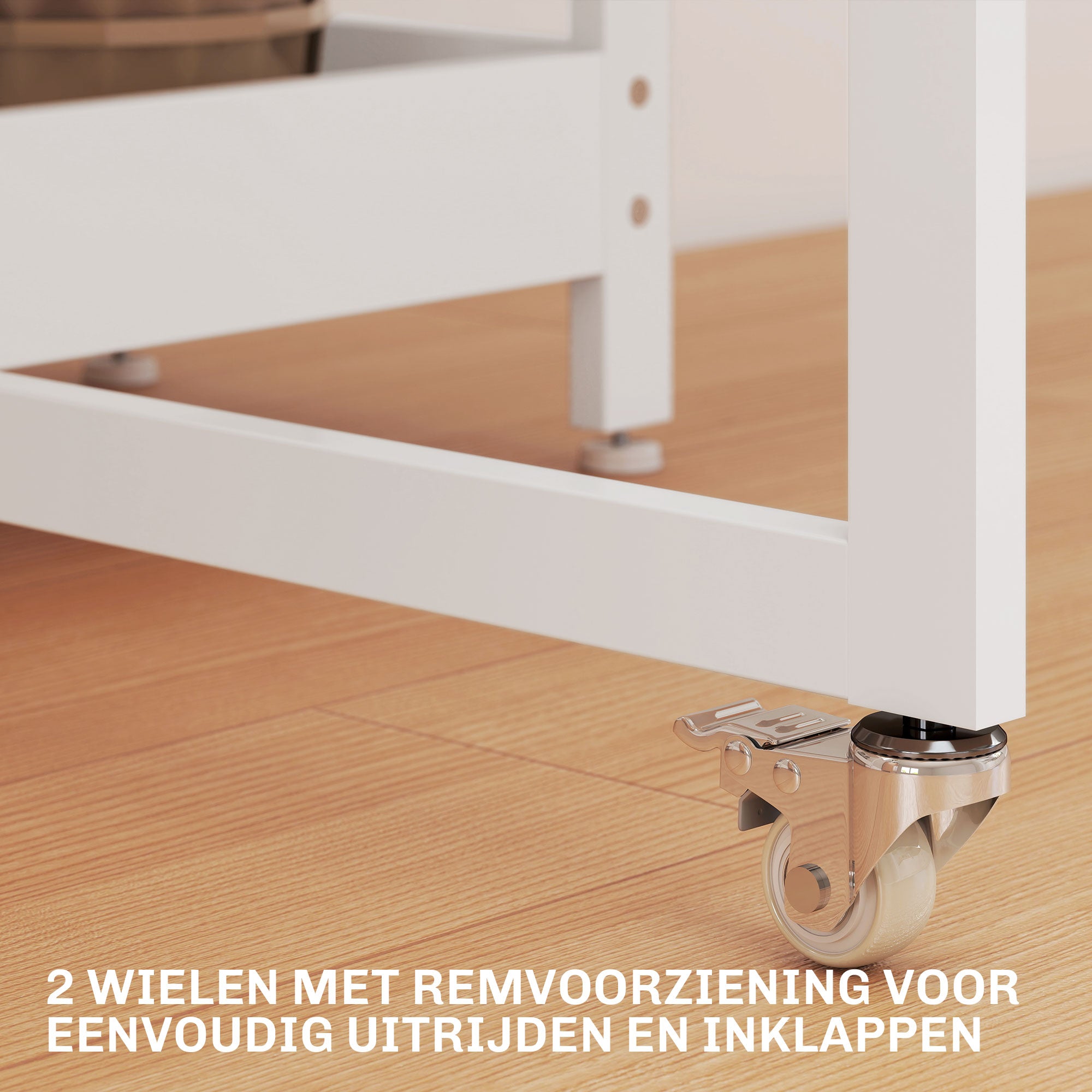HOMCOM Uitschuifbare Eettafel in Industrieel Ontwerp voor tot 4 Personen, Open Schappen, Flexibel, Metaal, Spaanplaat, Wit