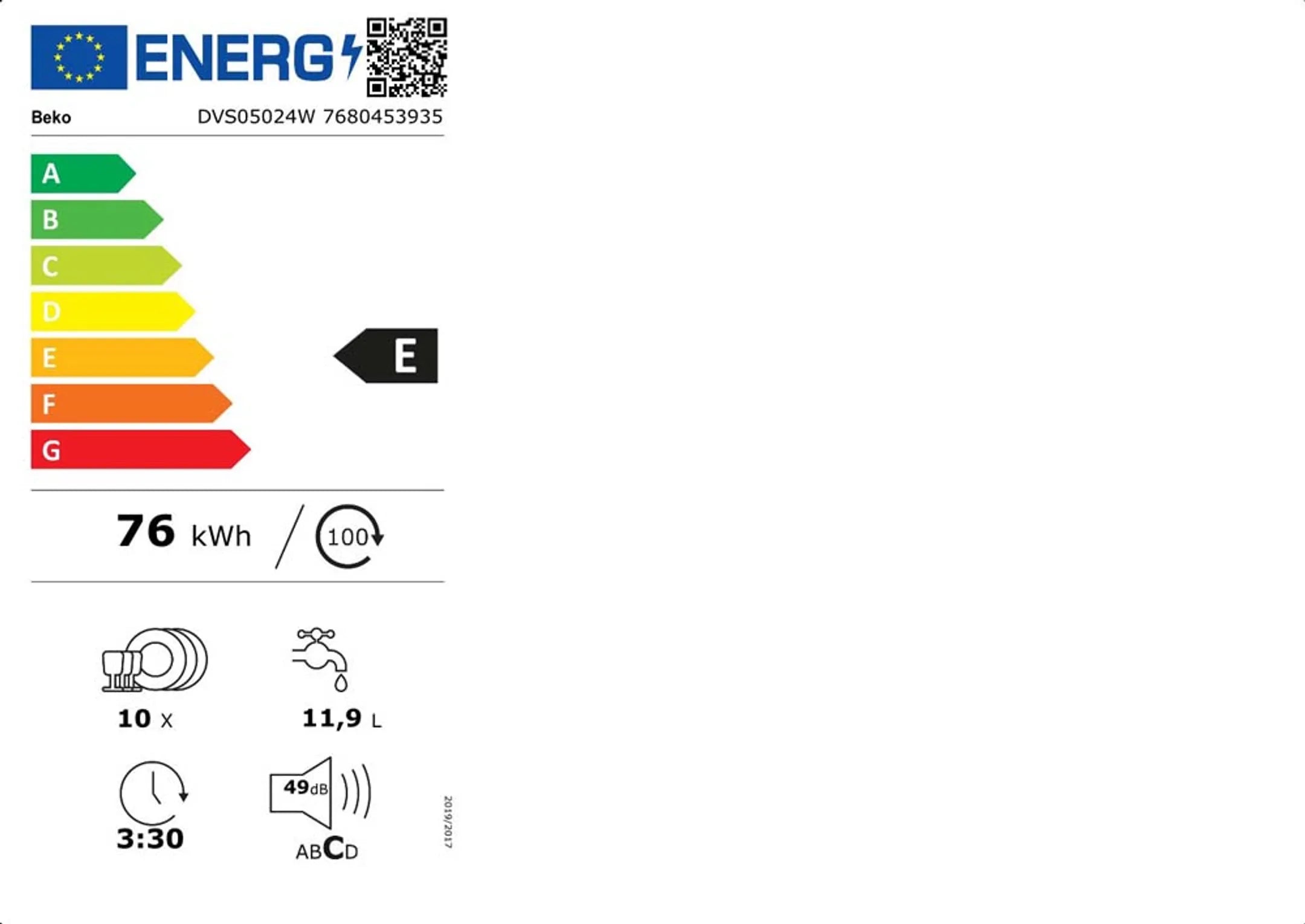 Beko Vaatwasser DVS05024W