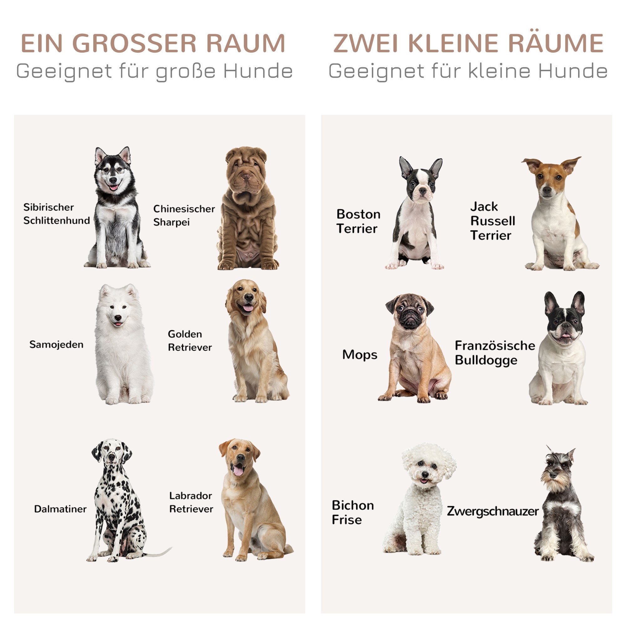 PawHut hondenkooi 2-in-1 ontwerp incl. uitneembare tussenwand