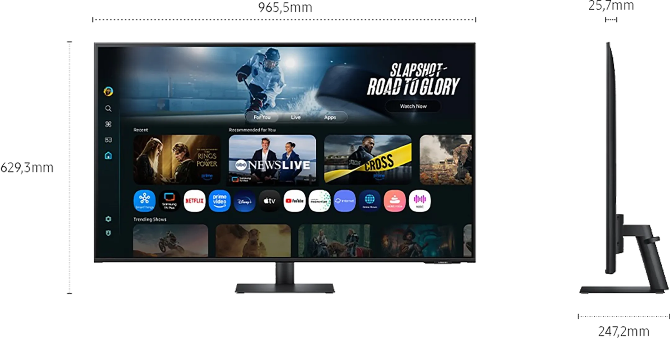 Samsung 43" Smart Monitor M7 M70F Zwart 4K Samsung Vision AI LS43FM702UUXEN