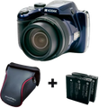 Kodak AZ528 Bridge camera + 2e batterij + case - blauw