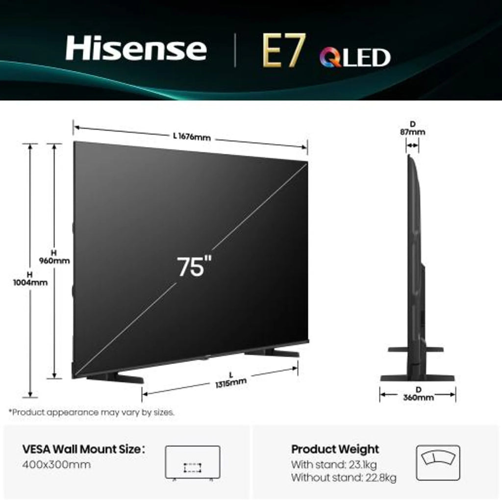 Hisense QLED 4K TV 75E79Q (2025) - 75 inch