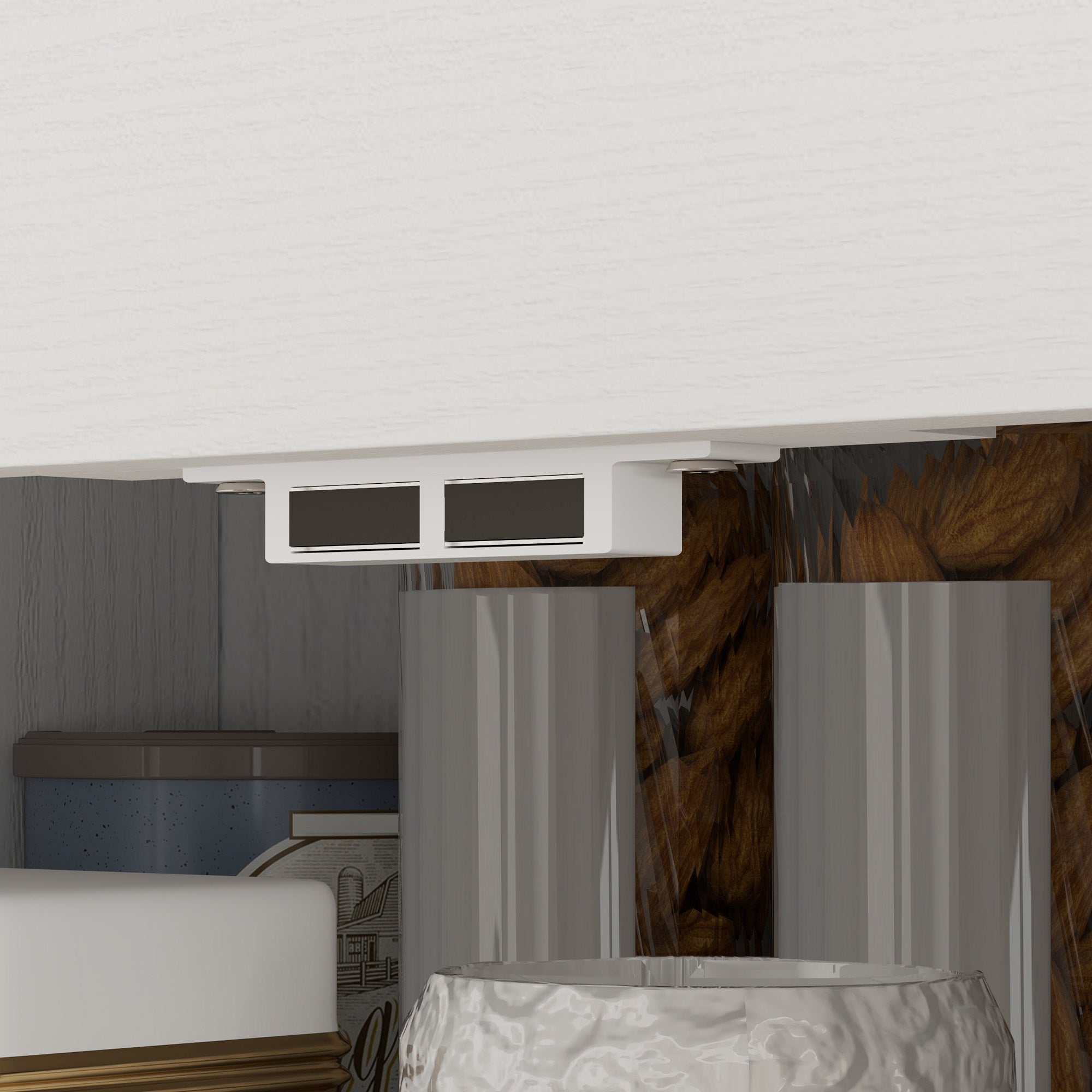 HOMCOM Vrijstaande Keukenkast met Verstelbare Schappen en Twee Brede Laden voor Woonkamer, Keuken, Wit