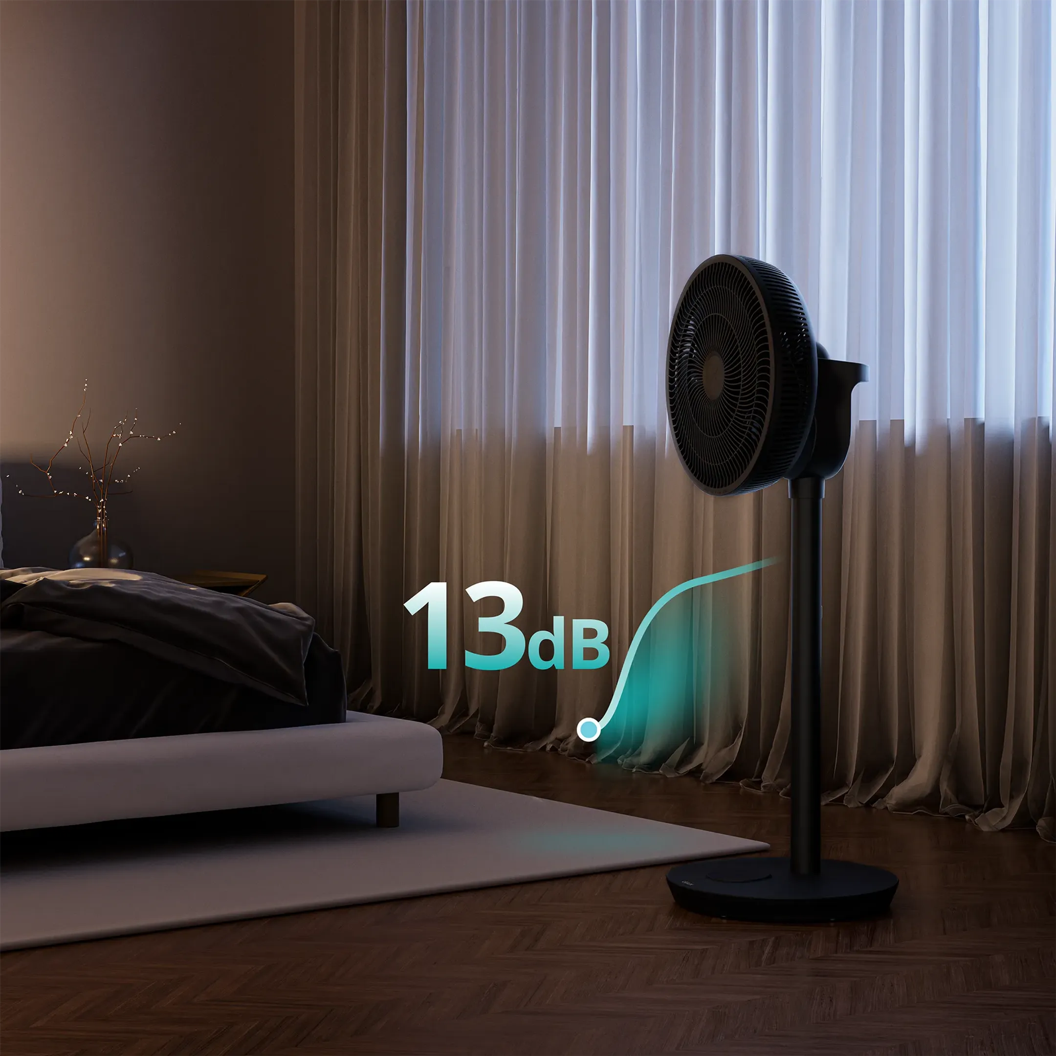 DUUX Ventilator Whisper Flex 2 zwart