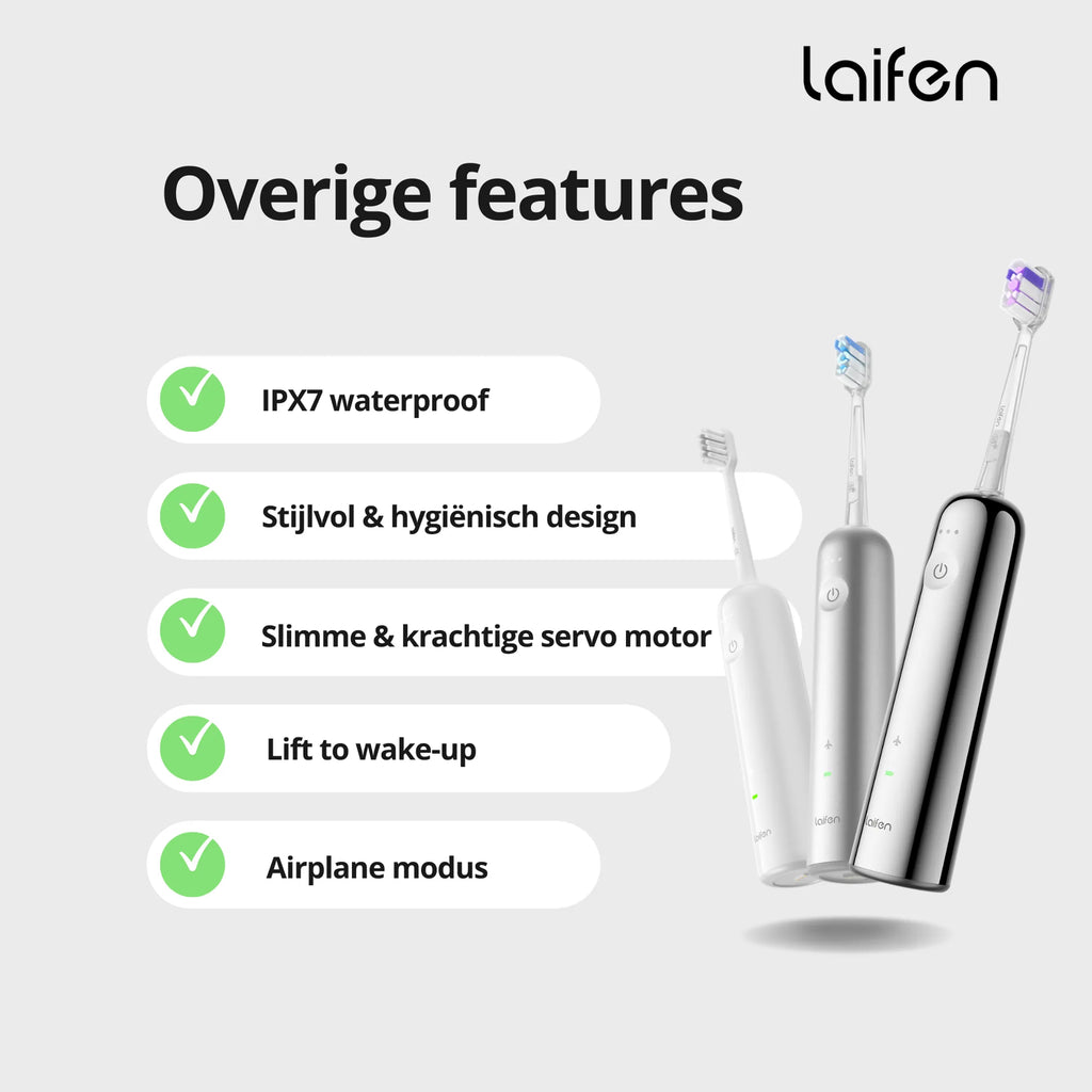 LAIFEN Elektrische tandenborstel Wave Aluminium