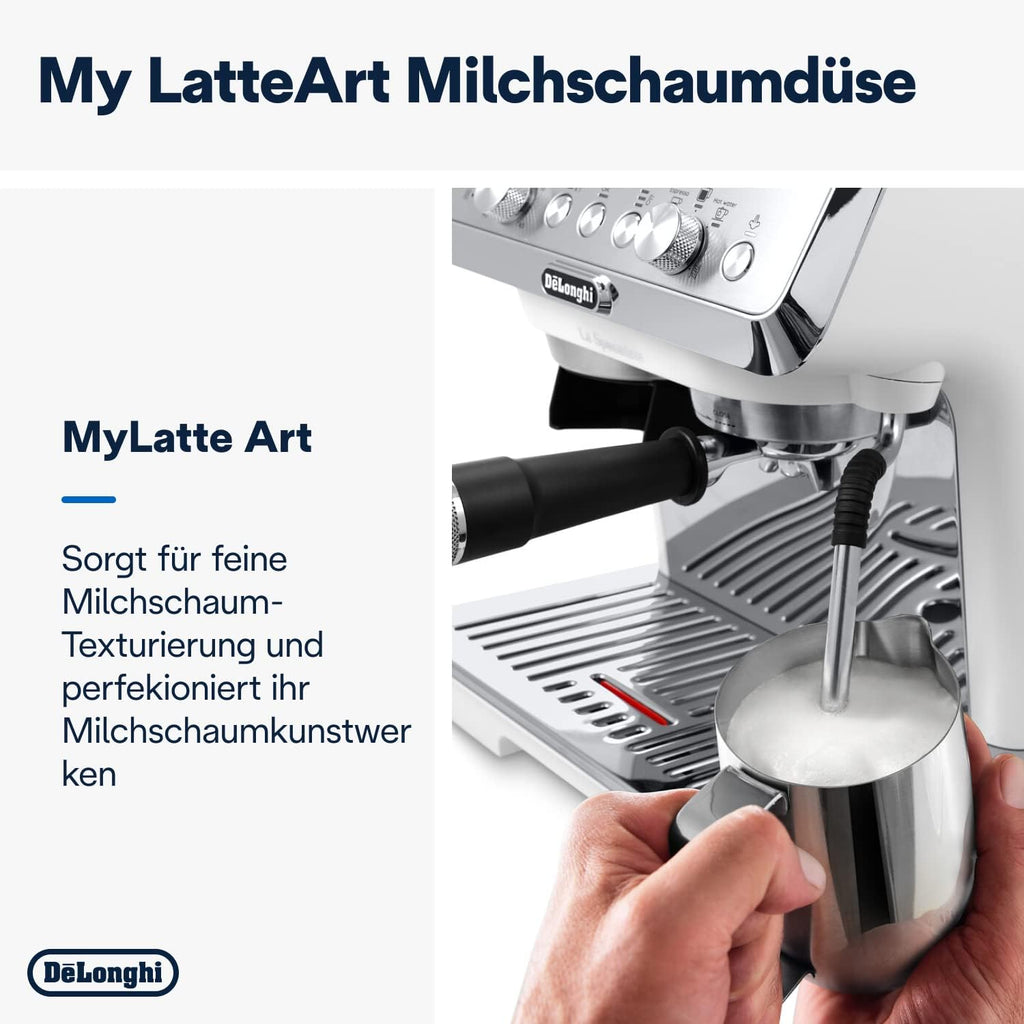 De'Longhi La Specialista Arte EC9155. MB Machine met zeven dragers, espressomachine met molen, 8 malingen, 15 bar, 3 temperaturen, melkopschuimmondstuk, 1300 W, tank van 1,5 l, roestvrij staal/zwart incl. barista-kit