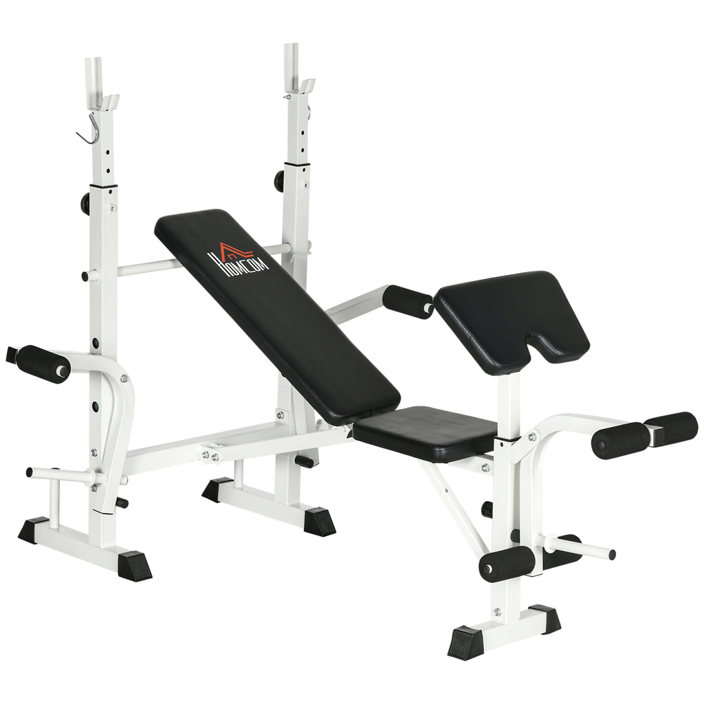 HOMCOM multifunctionele trainingsbank, verstelbare halterbank voor krachttraining