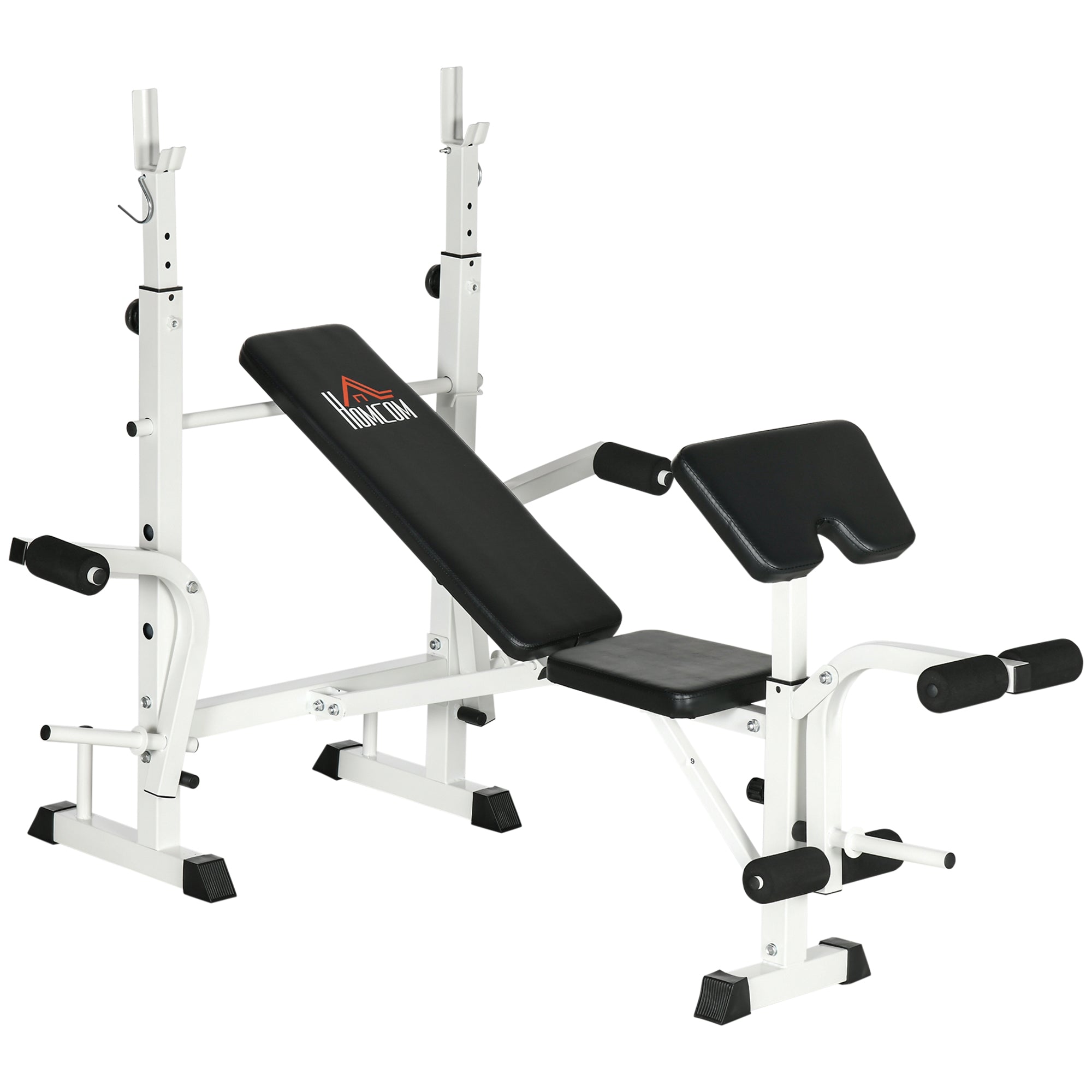 HOMCOM multifunctionele trainingsbank, verstelbare halterbank voor krachttraining